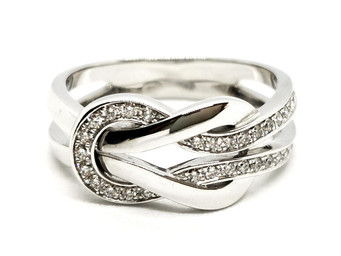 Bague 54 Fred Bague Chance infinie Or blanc Diamant 58 Facettes 1875650CN