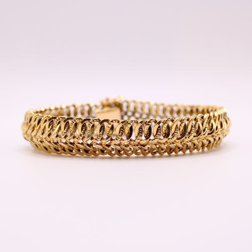 Bracelet Bracelet style maille américaine or jaune 58 Facettes