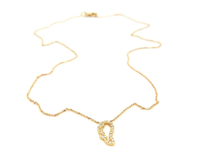 Collier Collier Aile d'ange Or rose Diamant 58 Facettes 579299RV