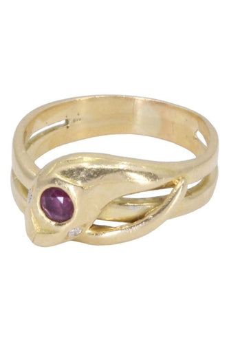 Bague BAGUE SERPENT RUBIS ET DIAMANTS 58 Facettes 078091