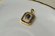 Pendentif Pendentif octogonal 2 ors, Saphirs, Diamants 58 Facettes Ref1884