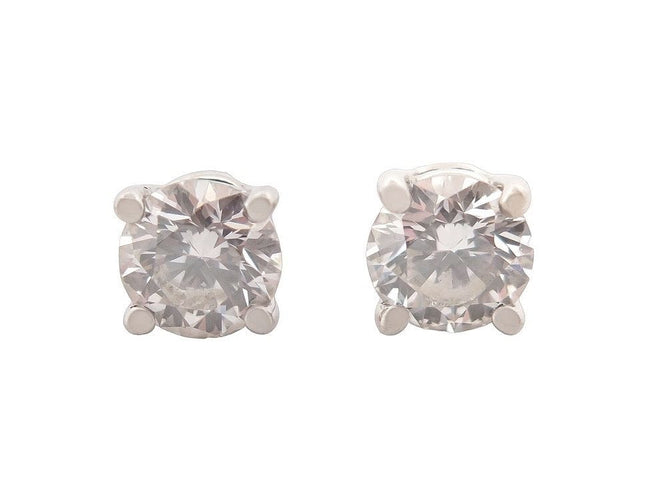Boucles d'oreilles boucles d'oreilles TIFFANY & CO puces platine diamants 1.52ct ears 58 Facettes 253647