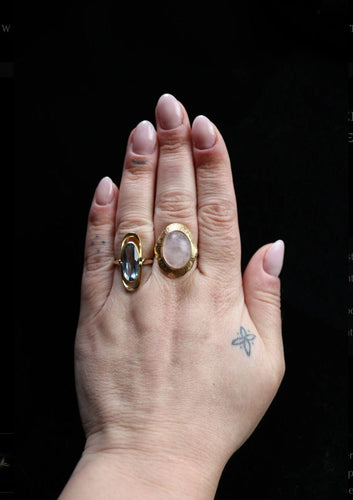 Bague 57 Bague vintage en or 14 carats avec spinelle synthétique 58 Facettes