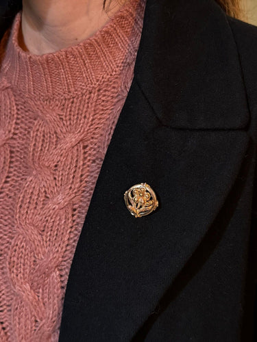 Broche Broche Art Nouveau Or Rose 58 Facettes