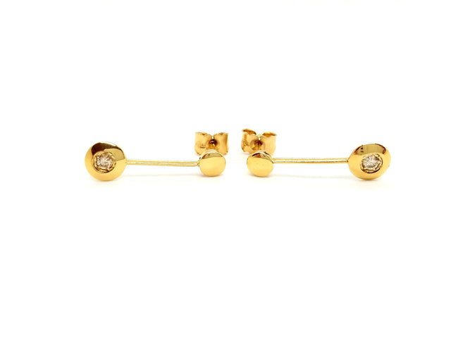 Boucles d'oreilles Boucles d'oreilles Pendants Or jaune Diamant 58 Facettes 760707CN