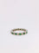 Bague Alliance américaine en or blanc, diamants et émeraudes 58 Facettes J46