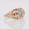 Bague 53 Bague vintage ajourée or rose diamants 58 Facettes 15-399B