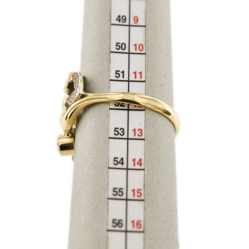 Bague 53 Bague Feuillage émeraudes et diamants 58 Facettes 29565