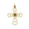 Pendentif Pendentif croix avec tourmaline verte 58 Facettes 31480