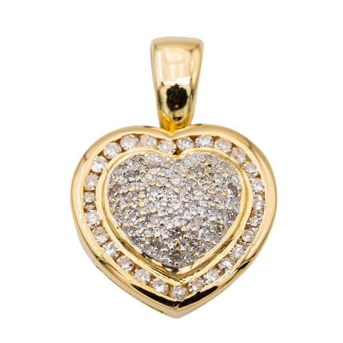 Pendentif Pendentif Coeur Or jaune Diamant 58 Facettes 2673348CN