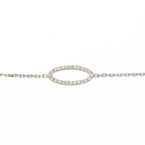 Collier Collier Or blanc Diamant 58 Facettes 2259615CN