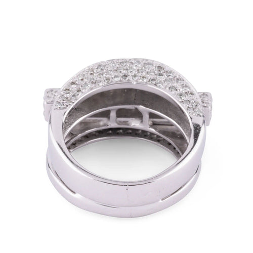 Bague Bague or gris, diamants 58 Facettes 1