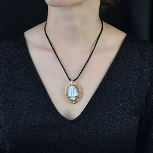 Broche Broche pendentif camée danse des 3 Grâces 58 Facettes 19-227A