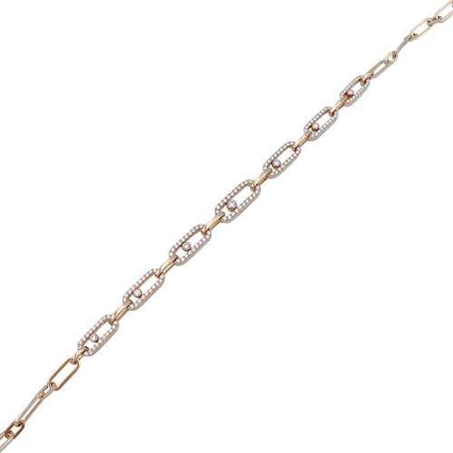 Collier Collier Messika, "Choker Move Link Multi", or rose, diamants. 58 Facettes 32646