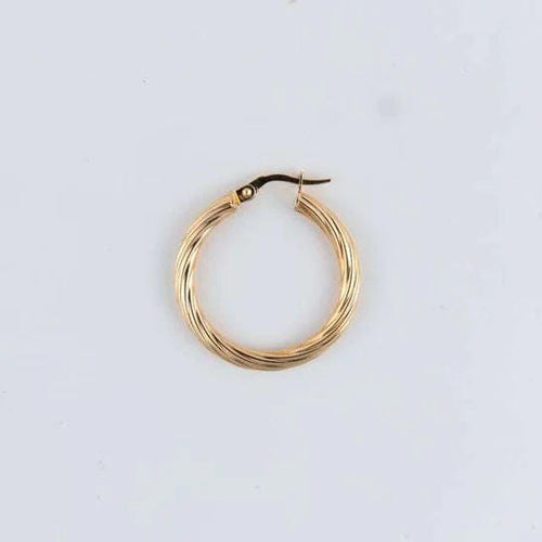 Boucles d'oreilles Créoles torsadées 58 Facettes