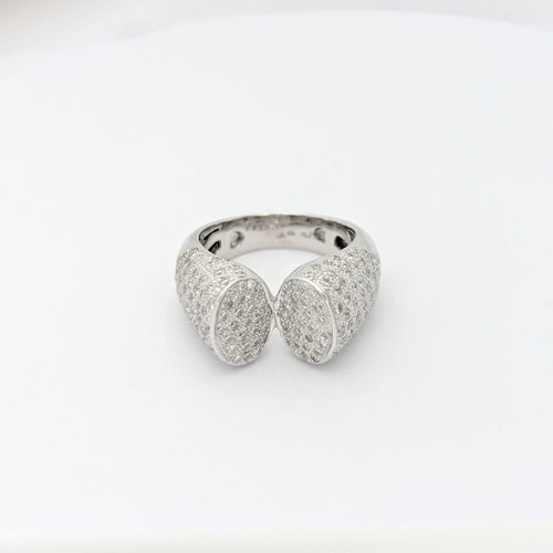 Bague 53 Bague Or blanc Diamants 58 Facettes 28797