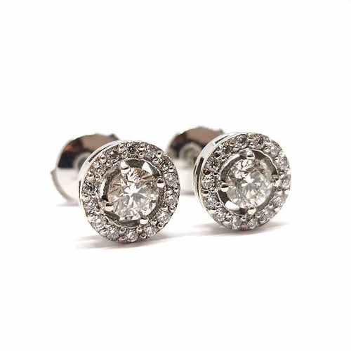 Boucles d'oreilles Boucles d'oreilles en Or blanc & diamants 58 Facettes