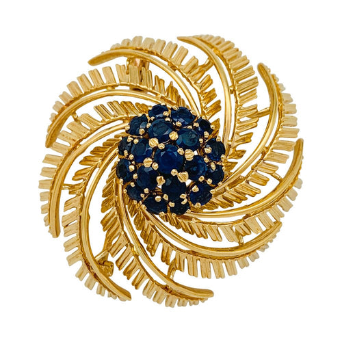 Broche Broche Cartier en or jaune et saphirs. 58 Facettes 31341