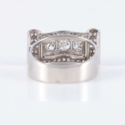 Bague Bague Tank Platine Diamants 58 Facettes 1