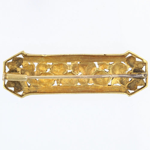 Broche Broche ancienne art nouveau roses en or et émail 58 Facettes 21-778