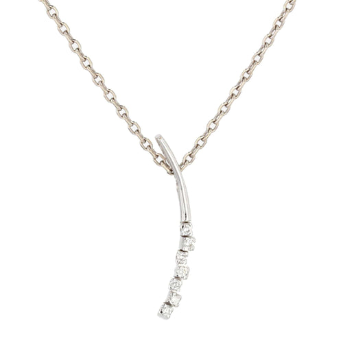 Pendentif Pendentif ligne de diamants or blanc 58 Facettes 22-123A