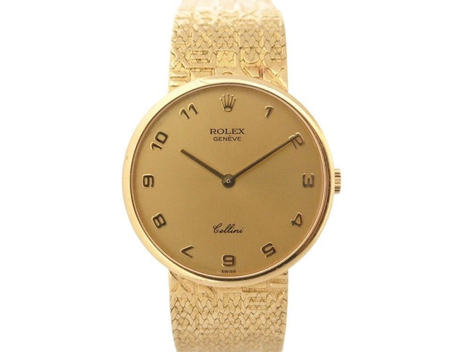 Montre vintage montre ROLEX cellini 4934 32 mm mecanique en or jaune 18k 58 Facettes 253474