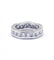 Bague 48 / Blanc/Gris / Or 750 Alliance américaine 20 Diamants 58 Facettes 180225R