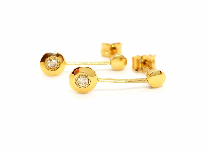 Boucles d'oreilles Boucles d'oreilles Pendants Or jaune Diamant 58 Facettes 760707CN