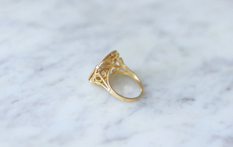 Bague Bague or jaune, pièce Marianne 58 Facettes