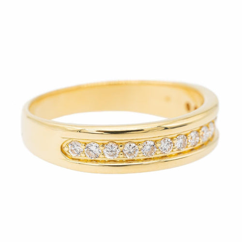 Bague 56 Bague Demi alliance Or jaune Diamant 58 Facettes 2473869CN