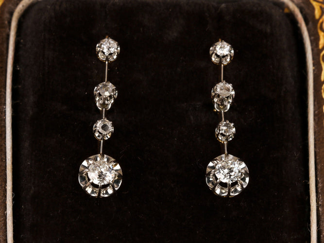 Boucles d'oreilles Dormeuses diamants 58 Facettes 652