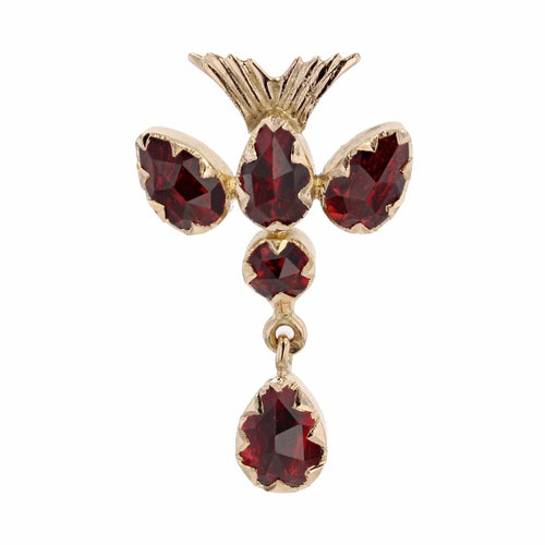 Pendentif Pendentif ancien grenats Saint Esprit 58 Facettes CVP56