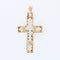 Pendentif Croix du Christ or jaune et nacre 58 Facettes 19-498C