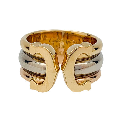 Bague 47 Bague Cartier, "C de Cartier", trois ors. 58 Facettes 31302