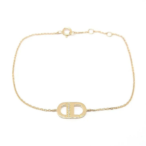 Bracelet Bracelet liens diamants or jaune 58 Facettes