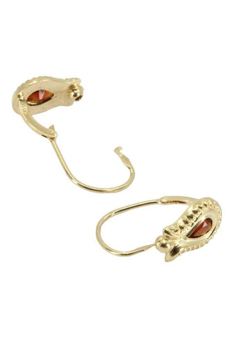 Boucles d'oreilles DORMEUSE MODERNES GRENATS 58 Facettes 050471