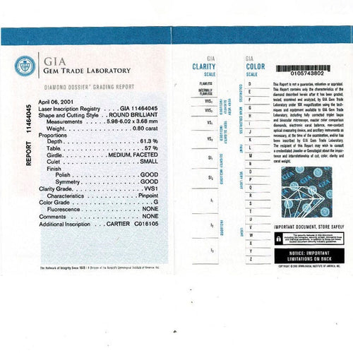 Bague 50 Solitaire Cartier, 1895, or jaune, diamant. 58 Facettes 32473