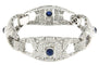 Bracelet Bracelet or blanc diamants saphirs 58 Facettes 62100027