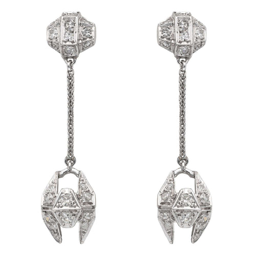 Boucles d'oreilles Boucles d'oreilles Or blanc Diamant 58 Facettes 2259247CN