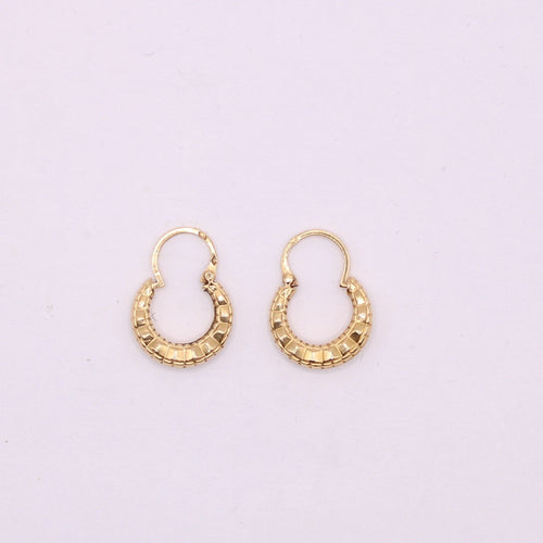 Boucles d'oreilles Créoles rondes en Or jaune 58 Facettes 6400MTR