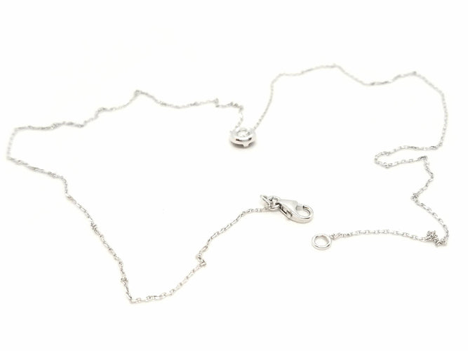 Collier Collier Or blanc Diamant 58 Facettes 578948RV