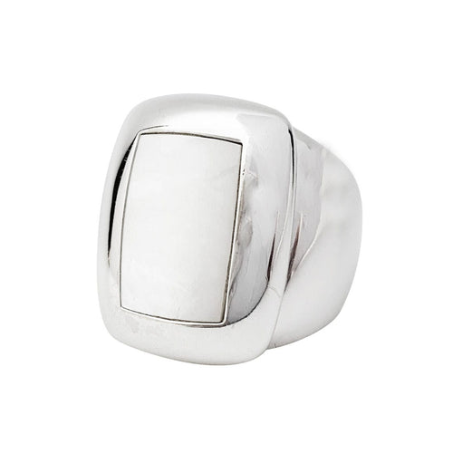 Bague Bague Van Cleef & Arpels, collection "Babylone", or blanc, nacre. 58 Facettes 30807