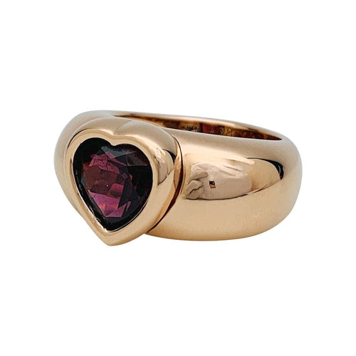 Bague 59 Bague Piaget, "Coeur", or rose, rhodolite. 58 Facettes 31256