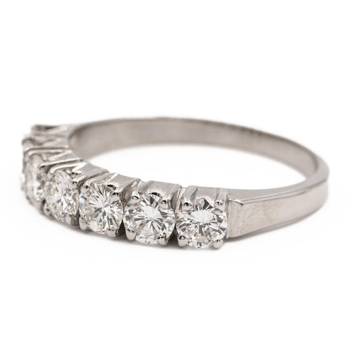 Bague 52.5 Bague Demi alliance or blanc Diamant 58 Facettes 2432013CN