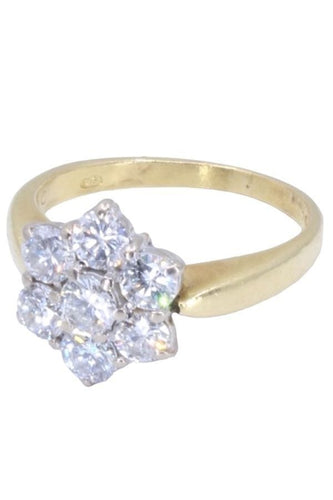Bague 49 BAGUE FLEUR DIAMANTS 58 Facettes 073711