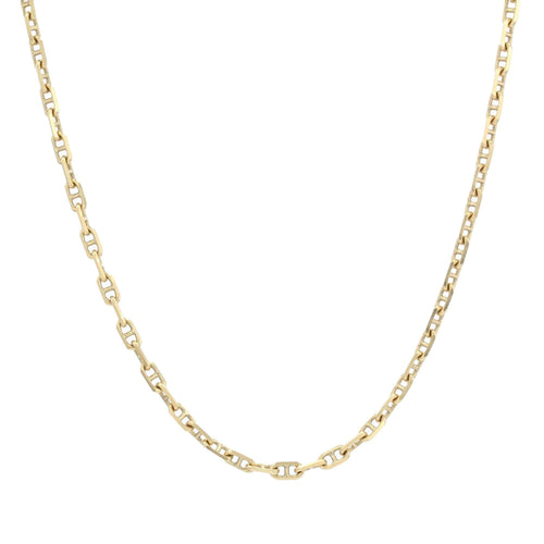 Collier Chaine or jaune maille marine limée 58 Facettes 13-168