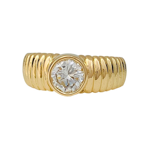 Bague 56 Bague diamant 1,01 carat en or jaune. 58 Facettes 31299