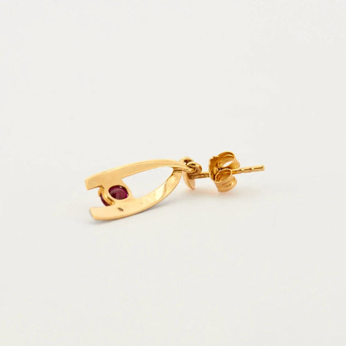 Boucles d'oreilles BOUCLES D'OREILLES "SEZANE" OR & RUBIS 58 Facettes BO/230032 NSS