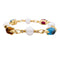 Bracelet Bracelet Bulgari en or jaune, perles, pierres de couleur. 58 Facettes 33083