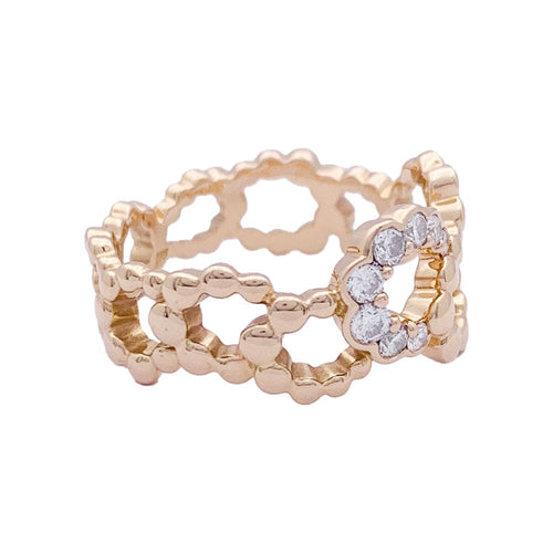Bague 55 Bague Dior "Archi Dior Milieu du siècle", or rose, diamants. 58 Facettes 33331